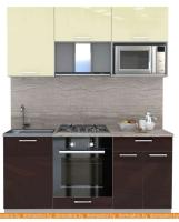 Кухня Интерлиния Мила Gloss 1.7 (ваниль-шоколад) картинка