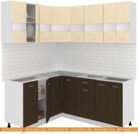 Кухня Кортекс-мебель Корнелия Экстра 1.5x1.4 без столешницы (венге светлый/венге) картинка