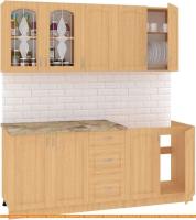 Кухня Кортекс-мебель Корнелия Ретро 2.0м (ольха/королевский опал) картинка