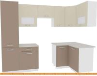 Кухня ВерсоМебель Эко-5 1.2x2.6 правая (латте/бежевый) картинка