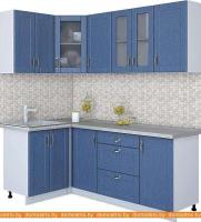 Кухня Интерлиния Мила Крафт 1.2x2.0 (дуб лазурный) картинка