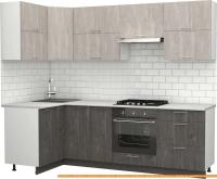 Кухня S-Company Клео крафт 1.2x2.5 левая (железный камень/бетонный камень) картинка