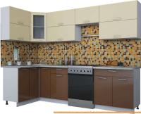 Кухня Интерлиния Мила Gloss 60-12x28 (ваниль/шоколад глянец) картинка