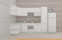 Кухня ВерсоМебель ЭкоЛайт-6 1.3x2.8 правая (белый/белый) картинка