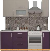 Кухня ВерсоМебель ВерсоЛайн 2-1.4 (кашемир/виола) картинка