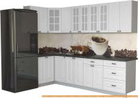 Кухня Интерлиния Мила Деко 1.2x2.8 (белый/кастилло темный) картинка