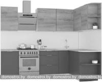 Кухня Интермебель Микс Топ-12 2x1.5м прав (дуб крафт зол-графит сер-дуб крафт зол) картинка