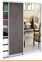 Шкаф-купе Кортекс-мебель Сенатор ШК11 Классика ДСП с зеркалом (белый/береза) картинка