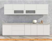 Кухня Интерлиния Мила Матте 3.0 А (белый/белый/опал светлый) картинка