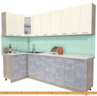 Кухня Интерлиния Мила 12x27 (ваниль-бетон-травертин) картинка