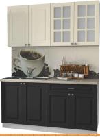 Кухня Интерлиния Мила Деко 1.6 А (пепел/слоновая кость/травертин серый) картинка