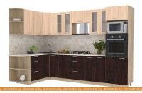 Кухня Интерлиния Мила 1.68x3.0 левая (дуб молочный-дуб венге-малага) картинка