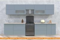 Кухня Интерлиния Мила Матте 3.4 Б (океан/океан/травертин серый) картинка