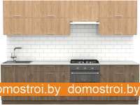 Кухня S-Company Клео крафт 2.8 (гикори темный/гикори натуральный) картинка