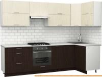 Кухня S-Company Клео крафт 1.2x2.8 правая (файнлайн мокка/файнлайн крем) картинка