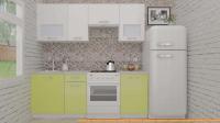 Кухня ВерсоМебель ЭкоЛайт-6 2.3 (белый/лайм) картинка