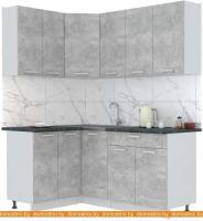 Кухня Интерлиния Мила Лайт 1.2x1.8 (бетон-бетон-кастилло темный) картинка