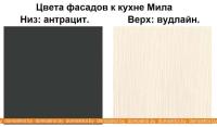 Кухня Интерлиния Мила Лайт 1.9 (вудлайн кремовый-антрацит-бискайская сосна) картинка