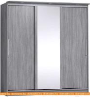 Шкаф-купе Глазов Strike 2000 ЛДСП с зеркалом (atelier светлый) картинка