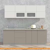 Кухня Интерлиния Мила Матте 2.3 А (белый/луна/опал светлый) картинка