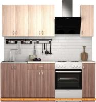 Кухня S-Company Клео лайт 1.5 (ясень шимо темный/ясень шимо светлый) картинка