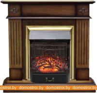 Комплект камина Smolcom Brighton STD-ASP с Royal Flame Majestic FX M Brass (дуб антик) картинка