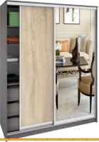 Шкаф-купе Кортекс-мебель Сенатор ШК11 Классика ДСП с зеркалом (береза/дуб сонома) картинка