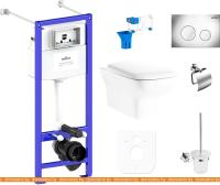 Унитаз Lavinia Boho Relfix Bristol Rimless 9 в 1 97020174 (хром пластик) картинка