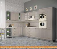 Кухня Интерлиния Мила Деко 1.88x3.4 левая (луна-луна-травертин серый) картинка