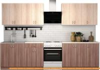 Кухня S-Company Клео лайт 2.6 (ясень шимо темный/ясень шимо светлый) картинка