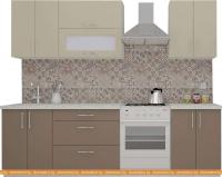 Кухня ВерсоМебель ВерсоЛайн 2-2.0 (бежевый/латте) картинка