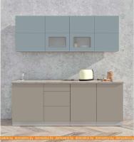 Кухня Интерлиния Мила Матте 2.1 А (океан/луна/травертин серый) картинка