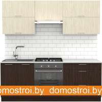 Кухня S-Company Клео крафт 2.1 (файнлайн мокка/файнлайн крем) картинка