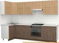 Кухня S-Company Клео крафт 1.2x3.0 левая (гикори темный/гикори натуральный) картинка