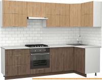 Кухня S-Company Клео крафт 1.2x2.7 правая (гикори темный/гикори натуральный) картинка