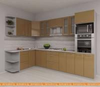 Кухня Интерлиния Мила Gloss 1.68x3.0 левая (капучино-капучино) картинка