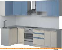 Кухня Иволанд Трейд Небесная светлая 220-220-120 левая (небесный/светлое дерево) картинка