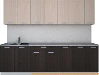 Кухня Интерлиния Мила Лайт 2.7 (дуб молочный/дуб венге) картинка