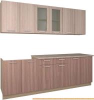 Кухня Интерлиния Мила 24 (ясень светлый/ясень темный) картинка