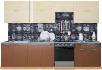 Кухня Интерлиния Мила Gloss 60-30 (ваниль/шоколад) картинка