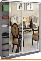 Шкаф-купе Кортекс-мебель Сенатор ШК11-45 Классика зеркало (береза) картинка