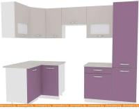 Кухня ВерсоМебель Эко-5 1.2x2.6 правая (кашемир/виола) картинка