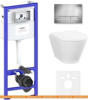 Унитаз Lavinia Boho Relfix Elegant Rimless 6 в 1 87561060 (хром пластик) картинка