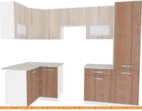Кухня ВерсоМебель Эко-6 1.2x2.7 левая (ясень шимо светлый/ясень шимо темный) картинка