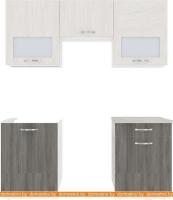 Кухня ВерсоМебель Эко-5 1.7 (северное дерево светлое/северное дерево темное) картинка