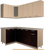 Кухня Интерлиния Мила 12x19 (ваниль/дуб венге) картинка