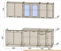 Кухня Интерлиния Мила 23 (антрацит/серебро) картинка