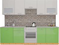 Кухня ВерсоМебель ЭкоЛайт-6 2.9 (белый/яблоко) картинка