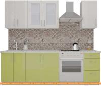 Кухня ВерсоМебель ВерсоЛайн 3-1.8 (белый 001/лайм 003) картинка