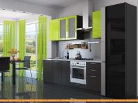 Кухня Vivat Mebel Валерия-М-03 (лайм глянец/венге) картинка